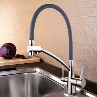 Смеситель для кухни Gappo G4398 с гибким изливом сатин